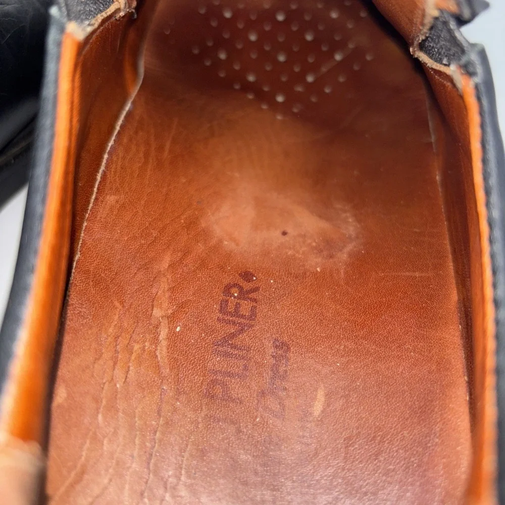 Donald J Pliner Loafers Black Leather Dress Shoes Slip On Men's Size 10M